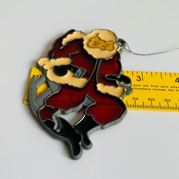 Vintage Stained Glass Metal Christmas Ornament - Picture 6 of 6